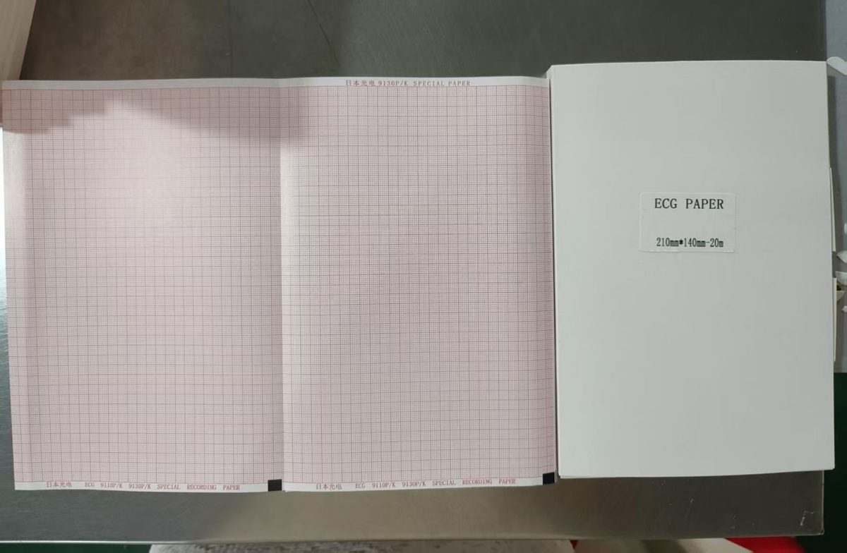 Papel de ECG sanfonado